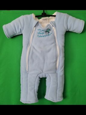 Magic Light Blue Fleece Sleepsuit Embroidered Wizard Logo Baby Merlin's 3-6mth S